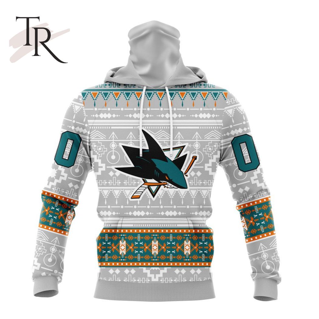 New 2025 NEW] ized NHL San Jose Sharks Special Native Design Custom Hoodie - Image 5